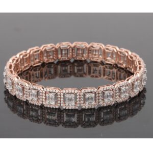 18kt rose gold designer diamond bangle