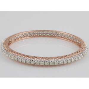 18kt rose gold designer diamond bangle
