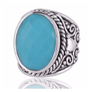 Arizona Turquise Gemstone 925 Sterling Silver Ring