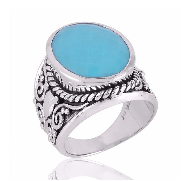 Arizona Turquise Gemstone 925 Sterling Silver Ring