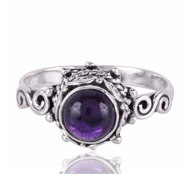 Amethyst Gemstone 925 Sterling Silver Ring - Image 2