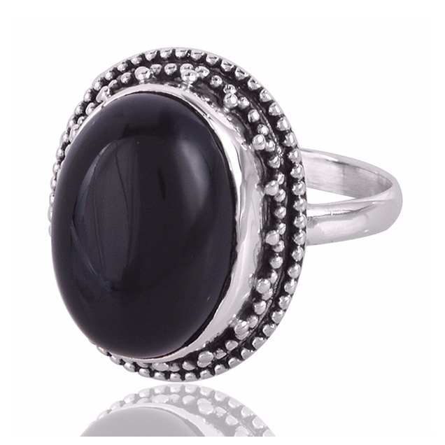 Black Onyx Gemstone 925 Sterling Silver Ring - Image 2