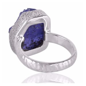 Tanzanite Rough Gemstone 925 Sterling Silver Ring