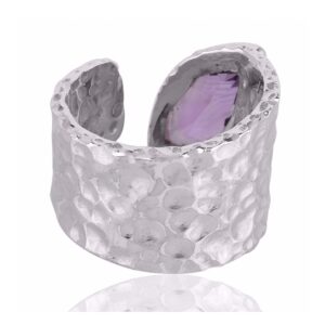 Amethyst Gemstone 925 Sterling Silver Ring