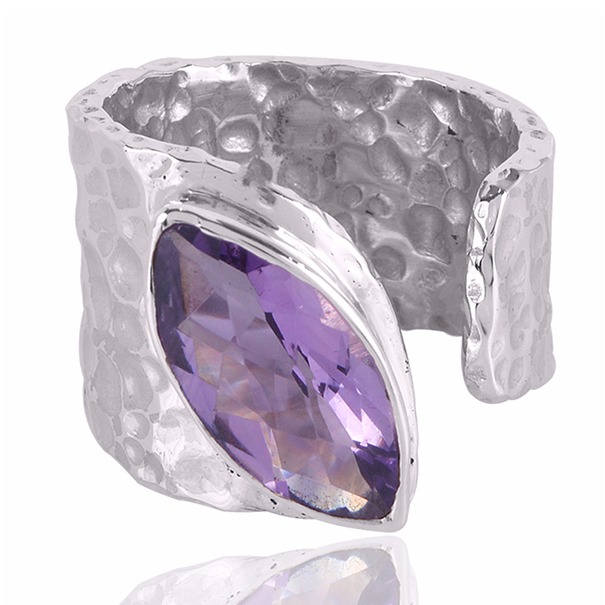 Amethyst Gemstone 925 Sterling Silver Ring - Image 2