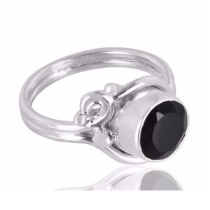 Black Onyx Gemstone 925 Sterling Silver Ring