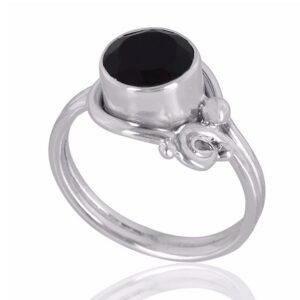 Black Onyx Gemstone 925 Sterling Silver Ring