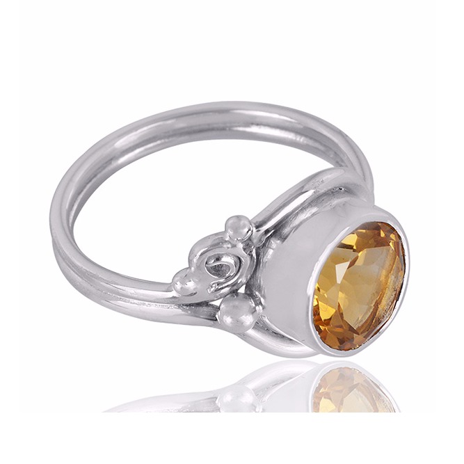 Citrine Gemstone 925 Sterling Silver Ring - Image 2