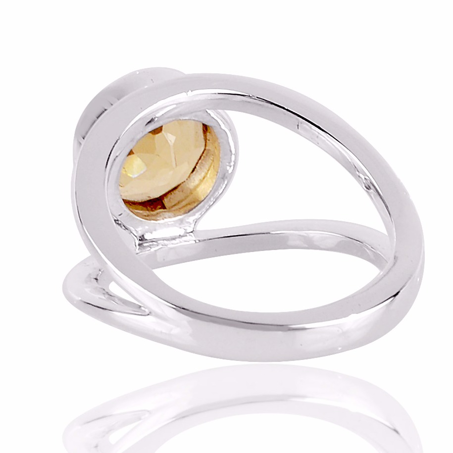 Citrine Gemstone 925 Sterling Silver Ring - Image 3