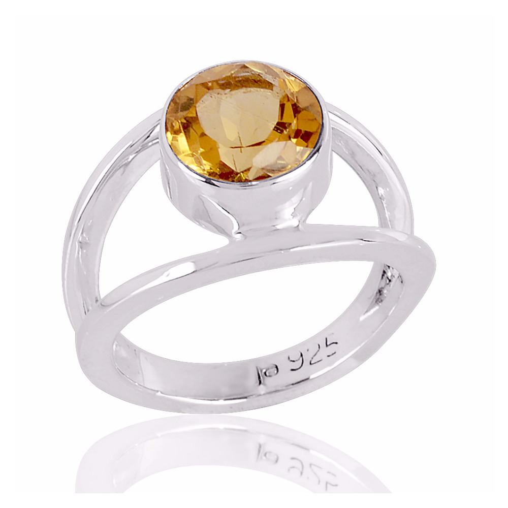 Citrine Gemstone 925 Sterling Silver Ring