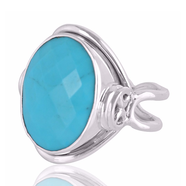 Arizona Turquoise Gemstone 925 Sterling Silver Ring - Image 2