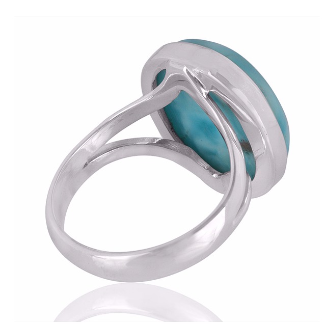 Larimar Gemstone 925 Sterling Silver Ring - Image 3