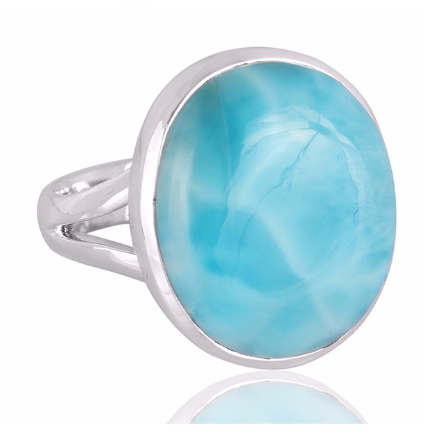 Larimar Gemstone 925 Sterling Silver Ring - Image 2