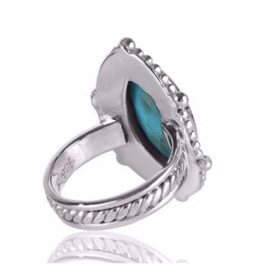 Natural Arizona Turquoise Gemstone 925 Sterling Silver Ring