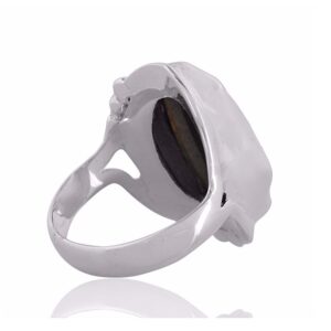 Tektite Gemstone 925 Sterling Silver Ring