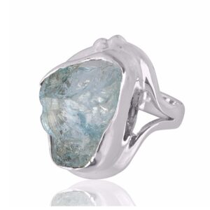 Aquamarine Gemstone 925 Sterling Silver Ring