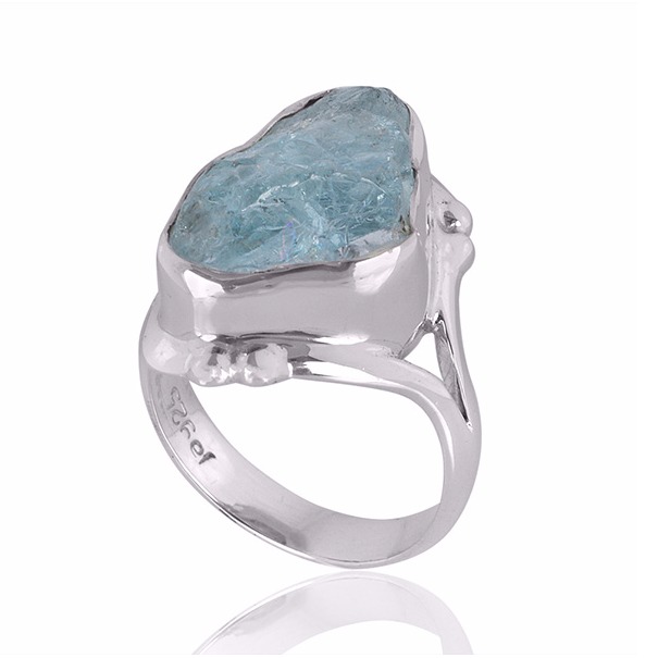 Aquamarine Gemstone 925 Sterling Silver Ring