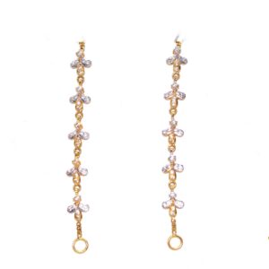 22ct / 916 yellow gold CZ Fancy Earchian for ledies  KCG0012