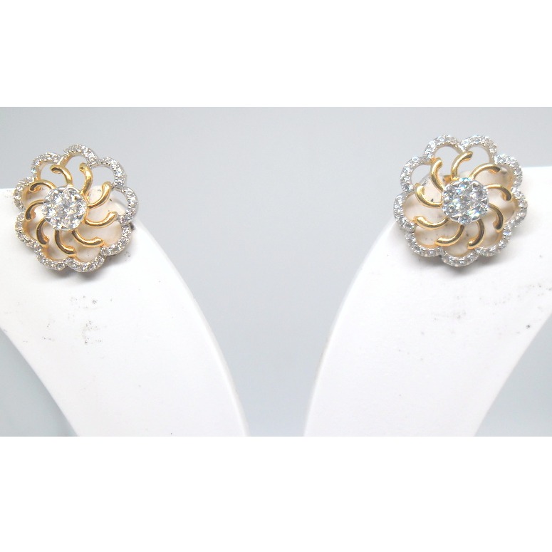 22KT / 916 Gold Fany CZ Tops Eaarings For Women BTG0630