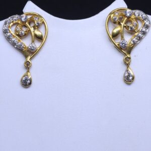 22KT / 916 Gold dailyware cZ earring for ladies BTG0207