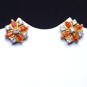 20CT Orange & white Color Stone Colorful Earring for Women BTG0076