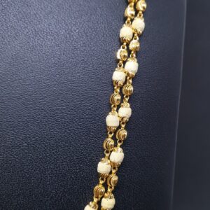 2 Line White Tulsi Mala TMG-0010 Gross Weight-21.500 Net Weight-20.590