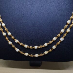 2 Line White Tulsi Mala TMG-0010 Gross Weight-21.500 Net Weight-20.590