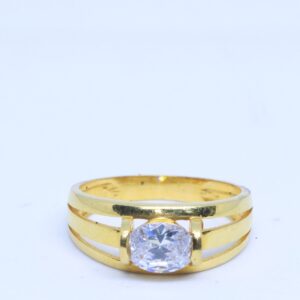 22KT / 916 Gold Solitaire Diamond Engagement  ring For Men GRG0122