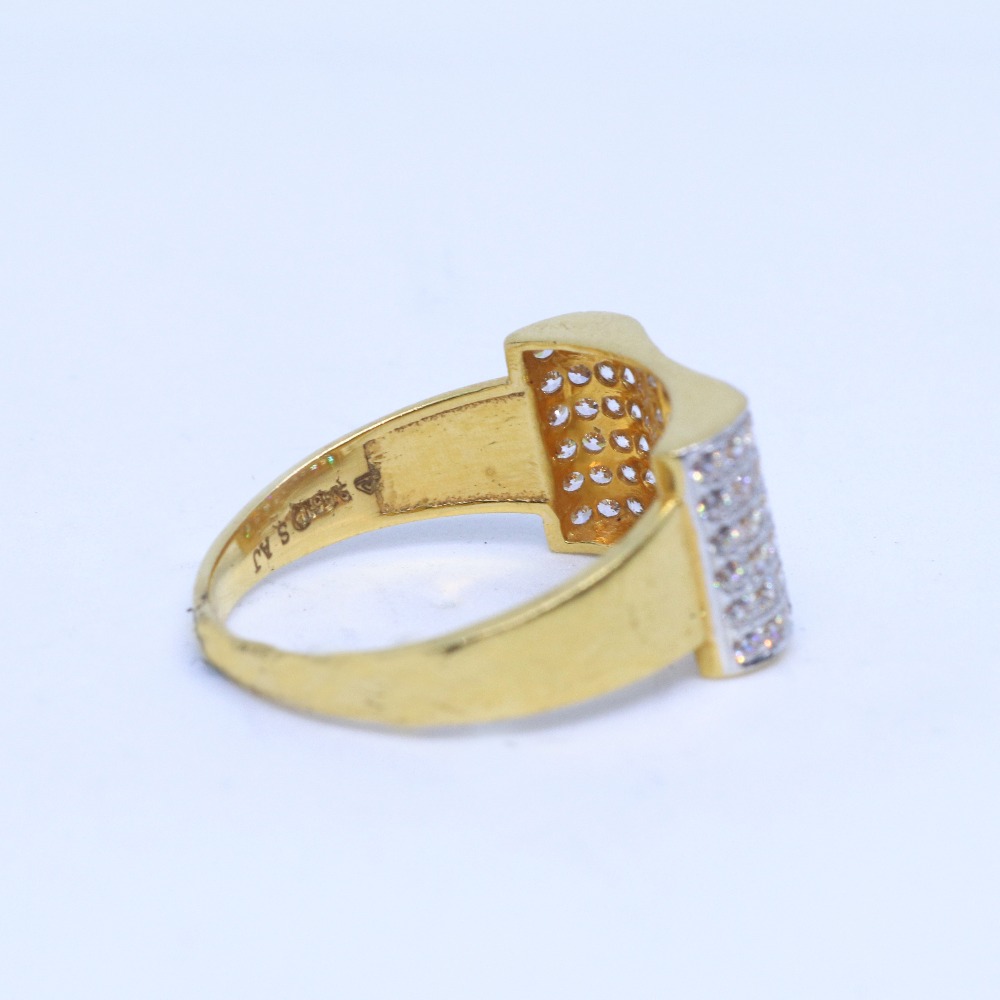 916 / 22KT gold CZ Dailyware ring for Men GRG00047 - Image 2
