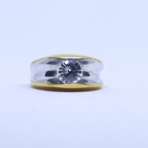 22KT / 916 Gold CZ Solider Diamond Ring For Men GRG0035