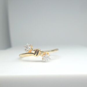 18KT yellow gold delicate dailyware Ring for Ladies LRG0566