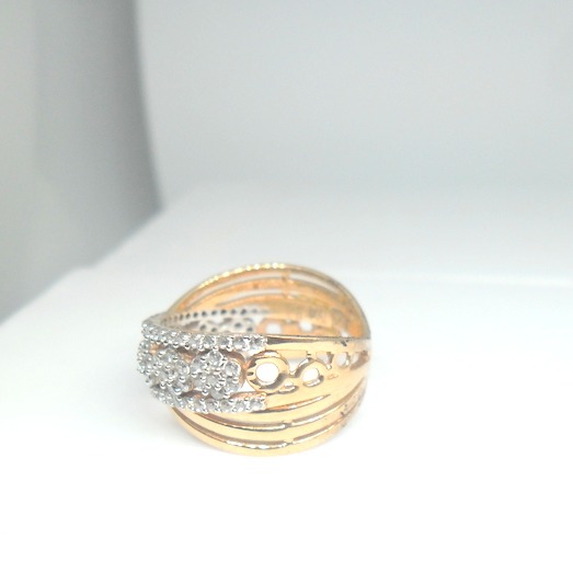 18kt rose gold cz infinity design ladies bands lrg0423 - Image 4