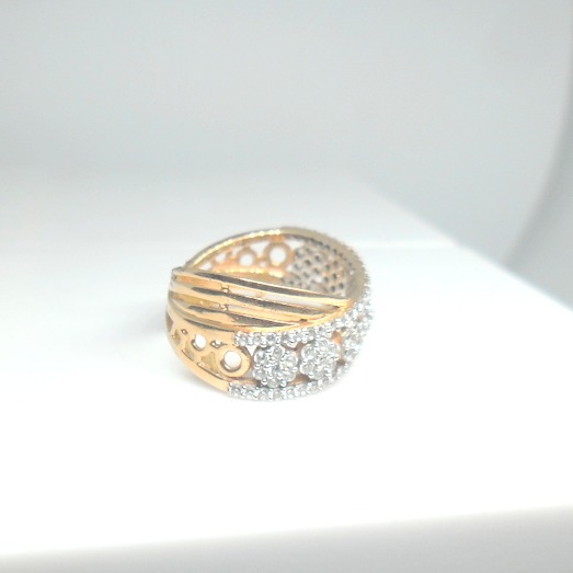 18kt rose gold cz infinity design ladies bands lrg0423 - Image 3