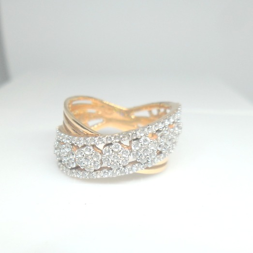 18kt rose gold cz infinity design ladies bands lrg0423 - Image 2