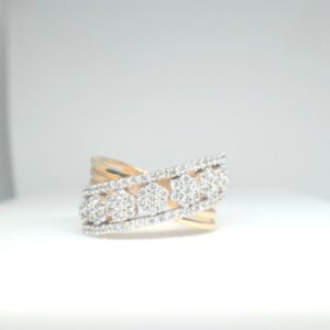 18kt rose gold cz infinity design ladies bands lrg0423