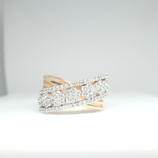18kt rose gold cz infinity design ladies bands lrg0423
