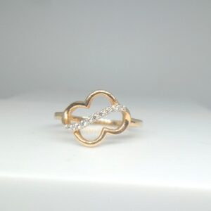 18KT Rose Gold Fancy Delicate casualware Ring For Ladies LRG0342