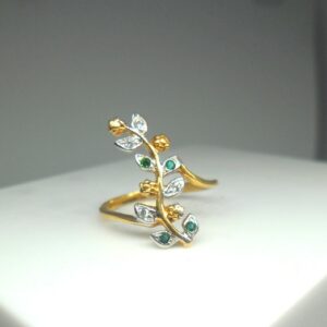 22KT / 916 gold wellpatti shape daiy ware ring for ledies LRG0197