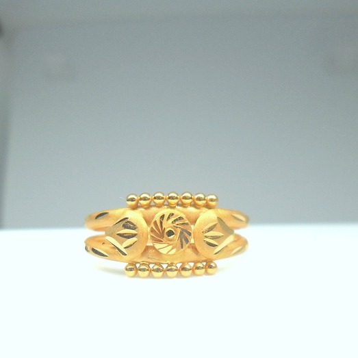 22kt / 916 hand made hollow ring for women lRG0592