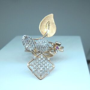 18kt rose gold fancy special occasional ladies ring lrg0546