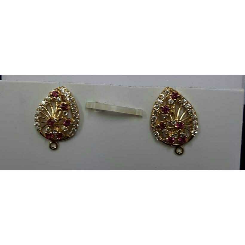 18K / 750 Gold Indian Trendy Diamond Earrings