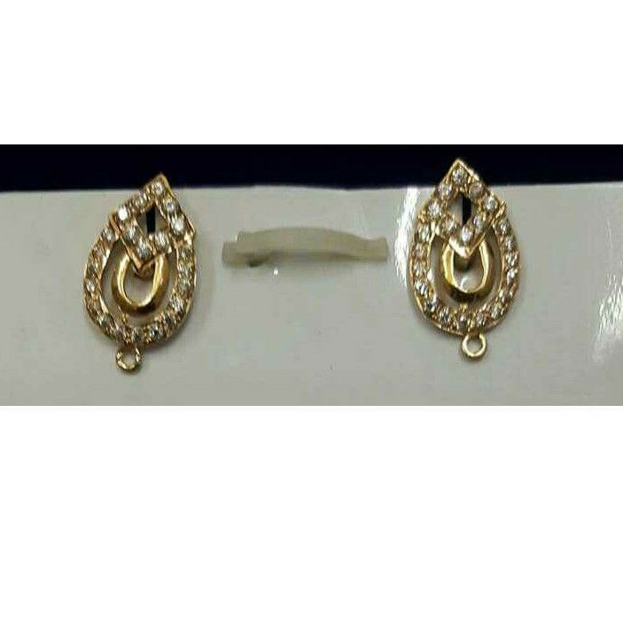 18KT Yellow Gold CZ Ladies Diamond Earrings