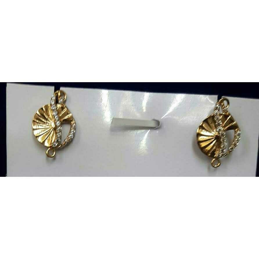 18KT Yellow Gold Designer Ladies Diamond Indian Earrings