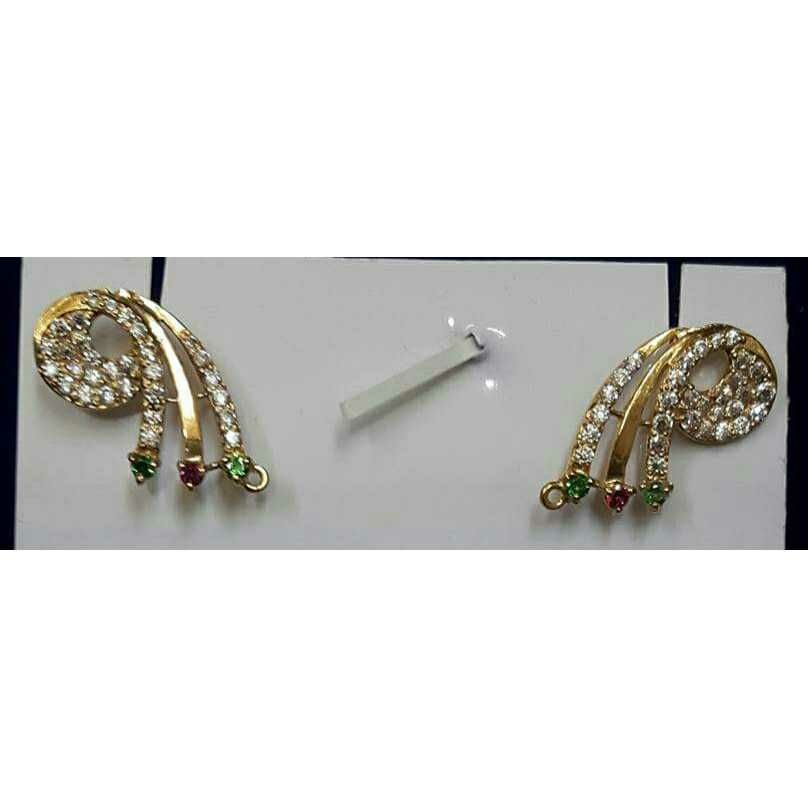 18KT Yellow Gold Designer Ladies Diamond Earrings