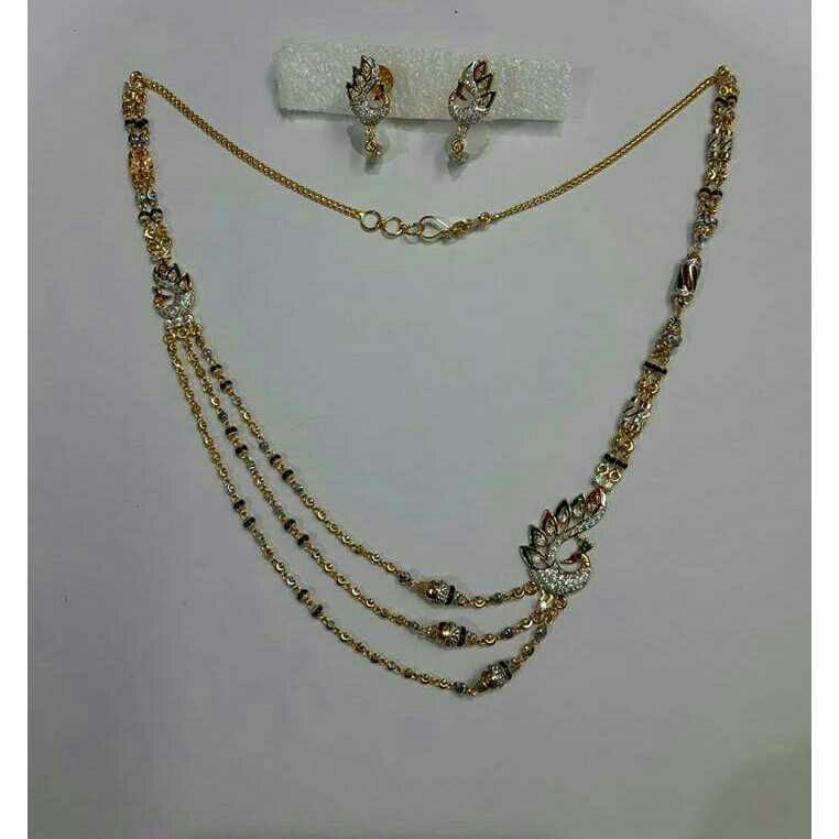 22KT Gold Ladies Indian Special Vertical Mala