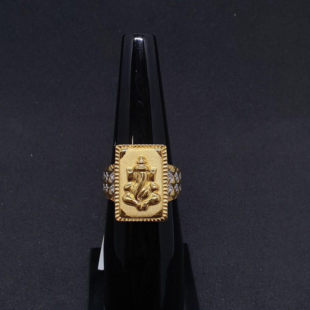Ganpati Gents Ring Diamond GRG-0179