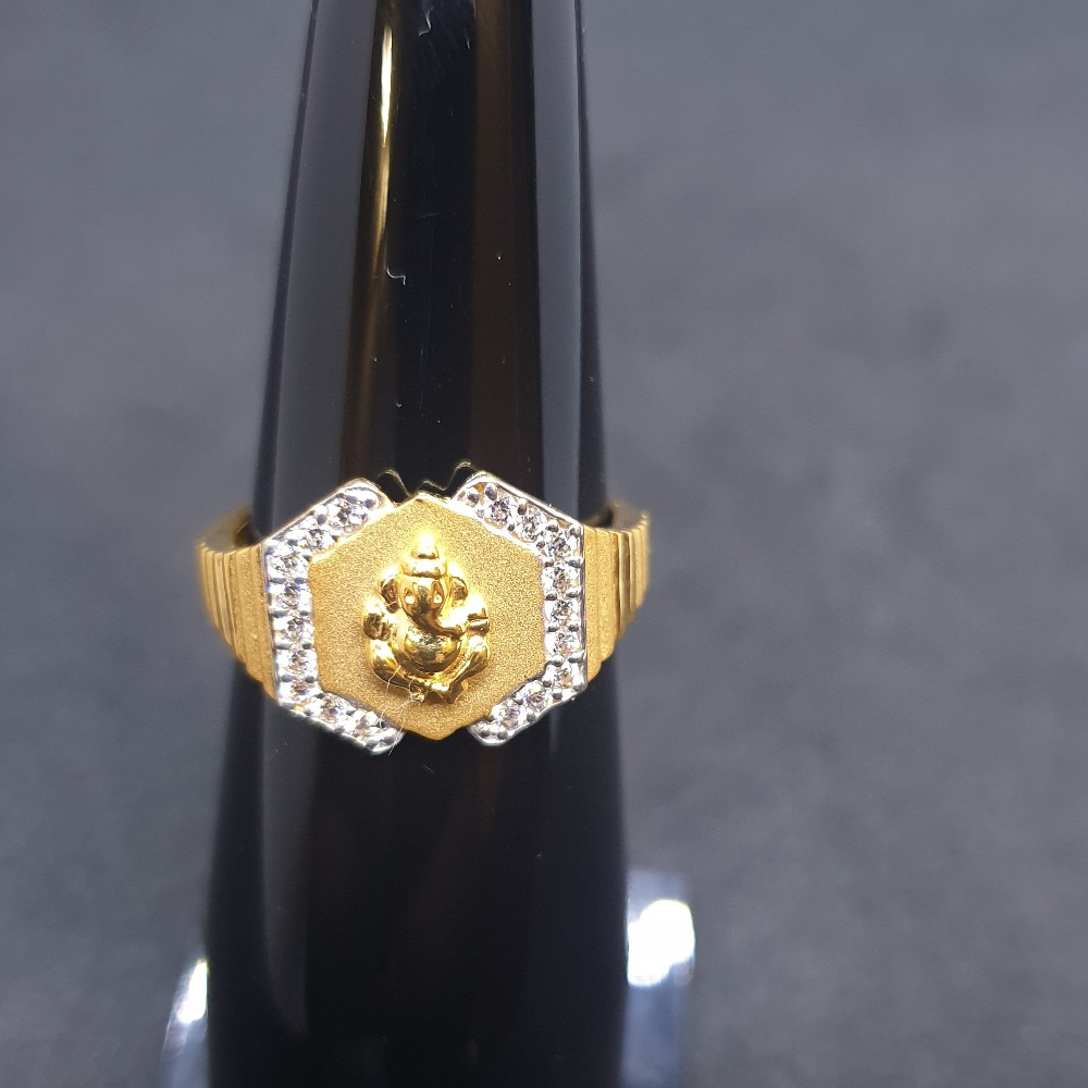 Ganpati Gents Ring Diamond GRG-0021