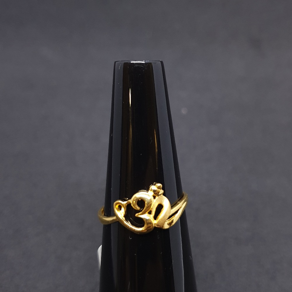 Om Ladies Ring Plain LRG-0924