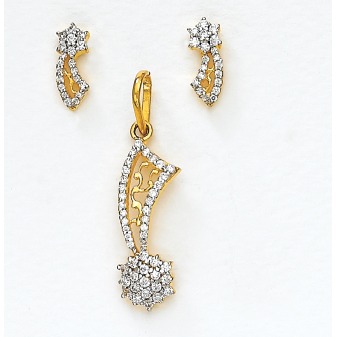916 Gold Fancy Pendant Set PS-365
