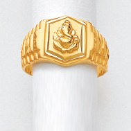 22KT Gold Ganesha Ring For Men GRP-856